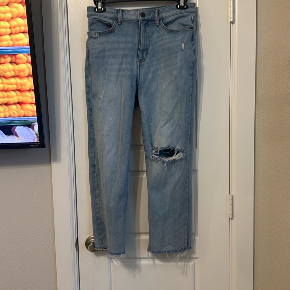 Lauren Conrad Curvy Super High Rise Slim Straight Jeans Size 8